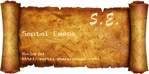 Septei Emese névjegykártya