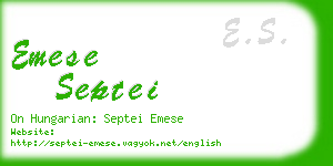 emese septei business card